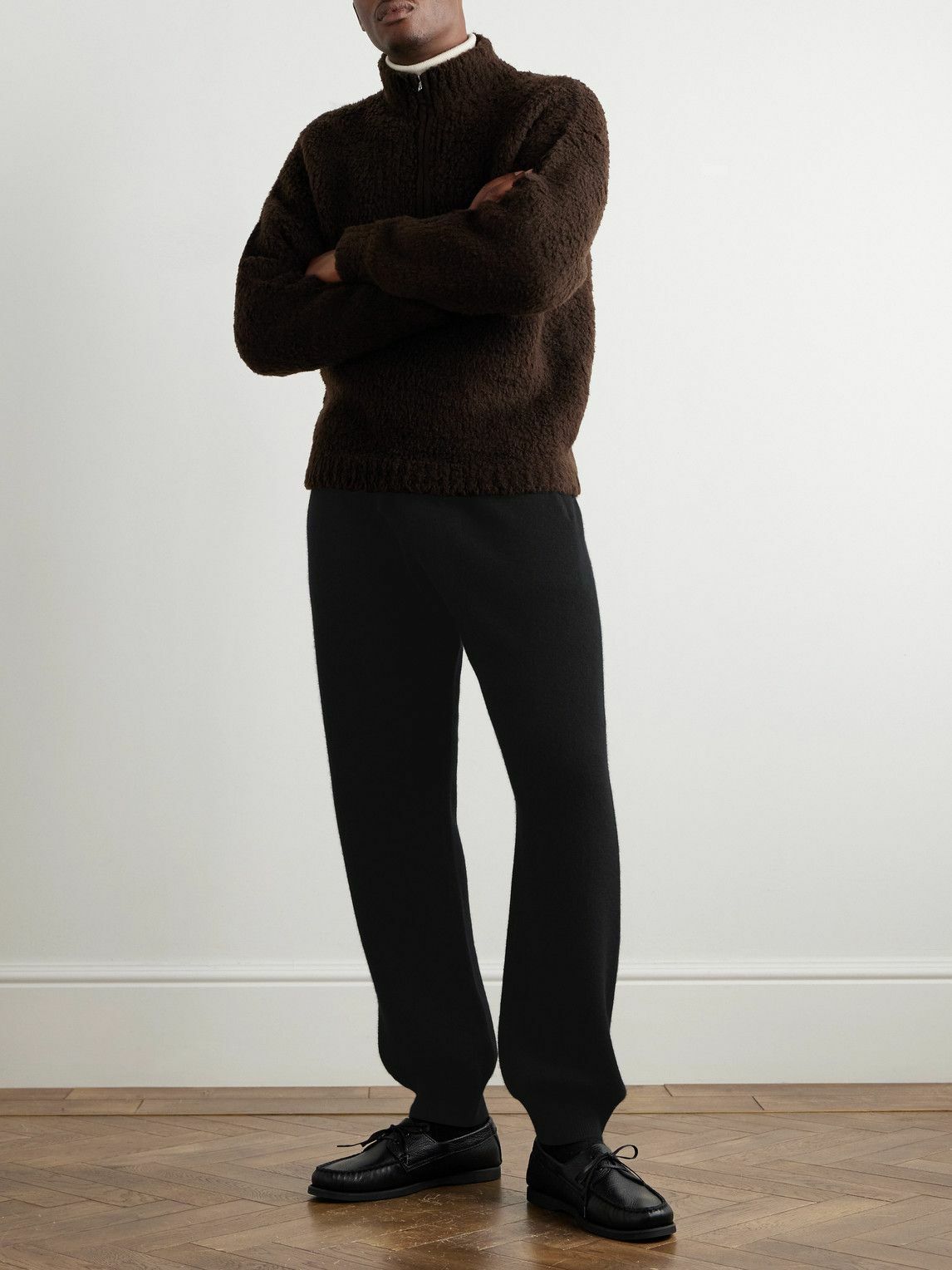 Auralee - Tapered Cashmere Trousers - Black Auralee