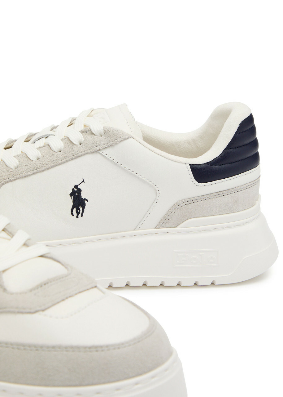 Polo Ralph Lauren Rlite Sport Panelled Leather Sneakers White