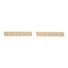 VETEMENTS Gold Logo Stud Earrings