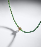 Suzanne Kalan Infinite 18kt gold beaded necklace with diamonds