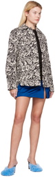 Dries Van Noten Blue Vent Mini Skirt