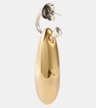 Bottega Veneta Ellipse Small gold-plated sterling silver earrings