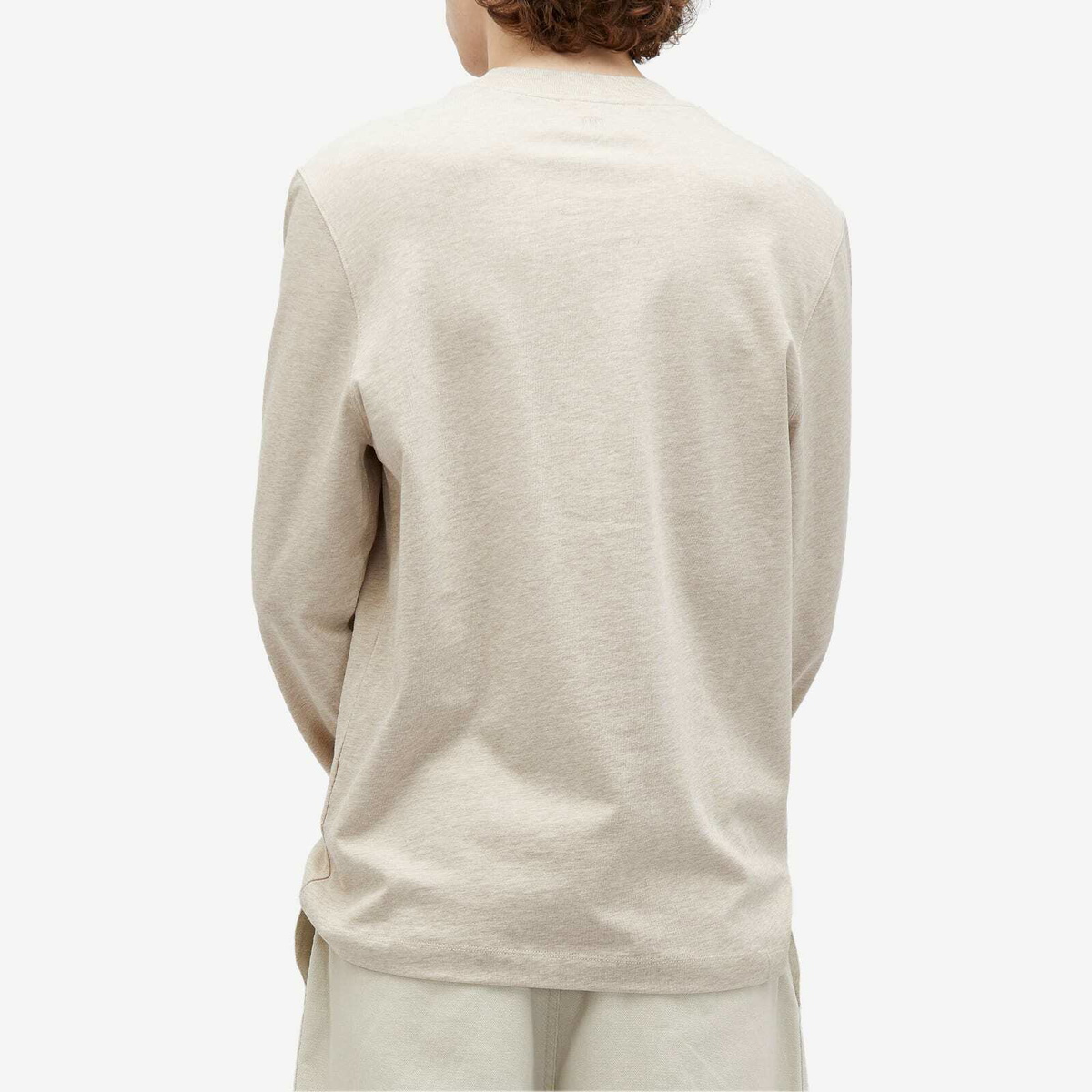 AMI Paris Men's Long Sleeve Small A Heart T-Shirt in Heather