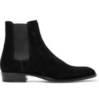 SAINT LAURENT - Wyatt Suede Chelsea Boots - Black