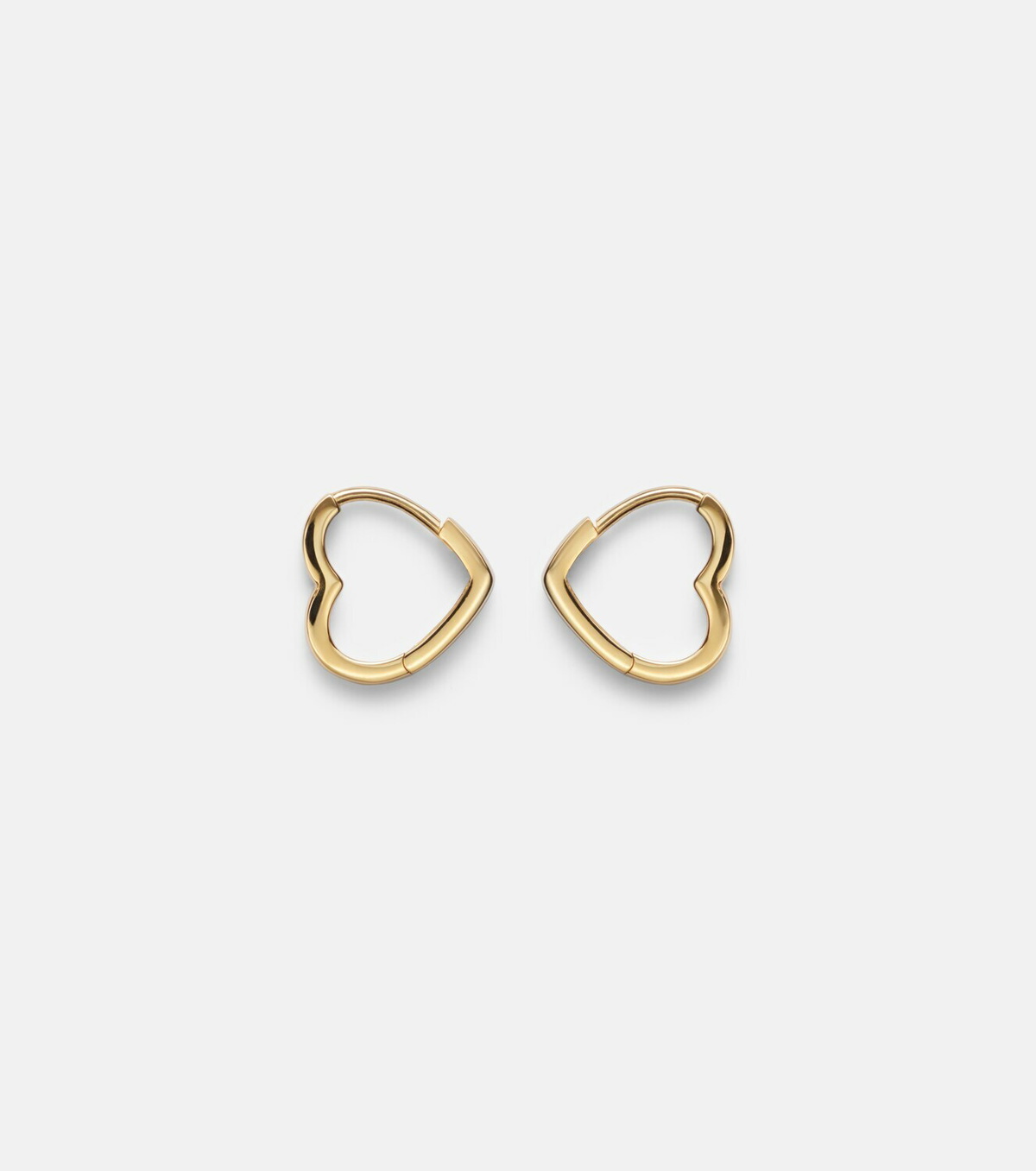 Stone and Strand Heart 14kt gold (585/1000) huggie earrings
