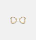 Stone and Strand Heart 14kt gold (585/1000) huggie earrings