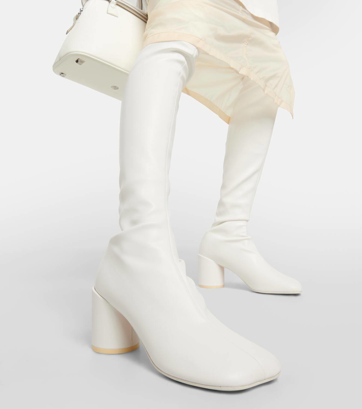 MM6 Maison Margiela Anatomic faux leather over-the-knee boots