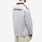 Noma t.d. Men's Long Sleeve Logo Stripe T-Shirt in Grey