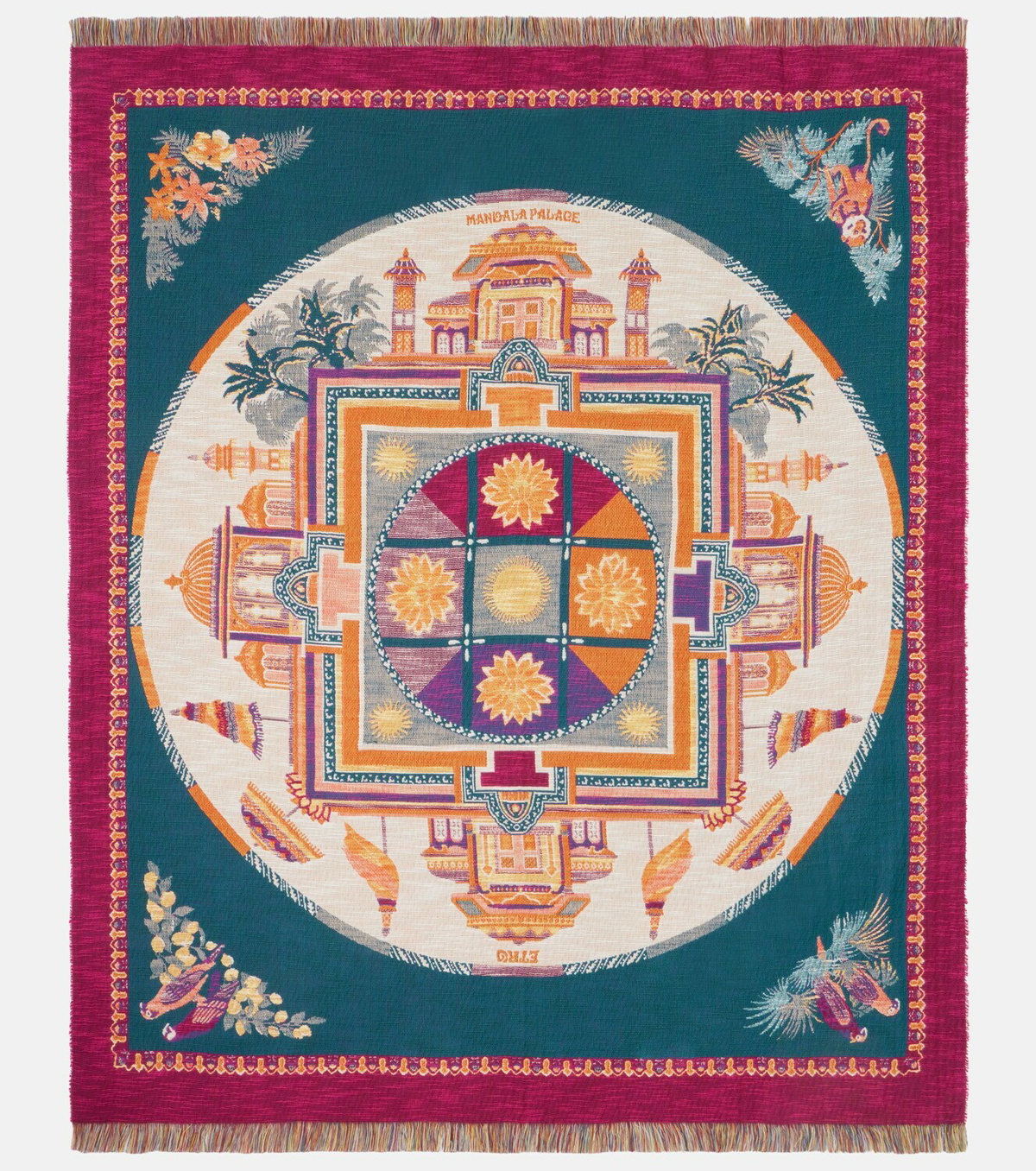 Etro Shanti embroidered cotton throw