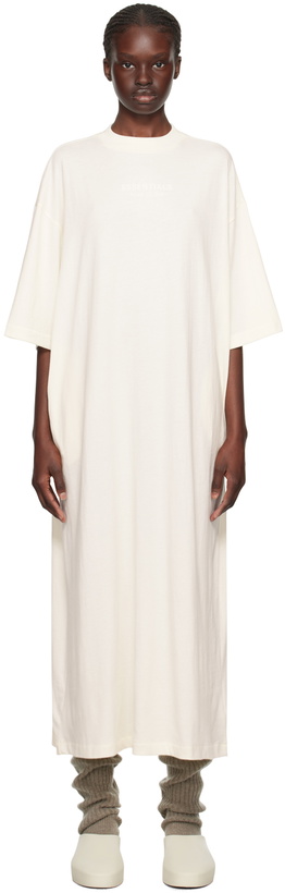 Photo: Fear of God ESSENTIALS Off-White 3/4 Sleeve Midi Dress