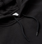Carhartt WIP - Chase Logo-Embroidered Fleece-Back Cotton-Blend Jersey Hoodie - Black