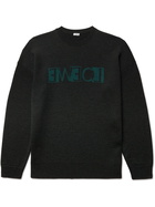 Loewe - Logo-Intarsia Wool-Blend Sweater - Green