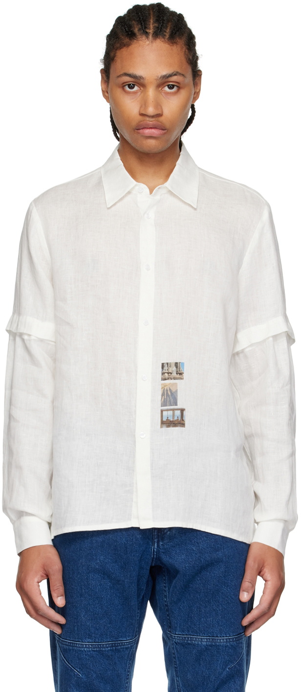 Paloma Wool Off-White Linen Shirt
