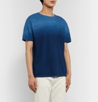 Blue Blue Japan - Indigo-Dyed Printed Slub Cotton-Jersey T-Shirt - Blue