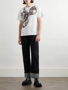 Alexander McQueen - Slim-Fit Printed Cotton-Jersey T-Shirt - White