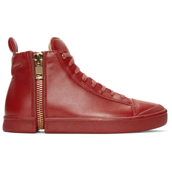 Photo: Diesel Red S-Nentish High-Top Sneakers