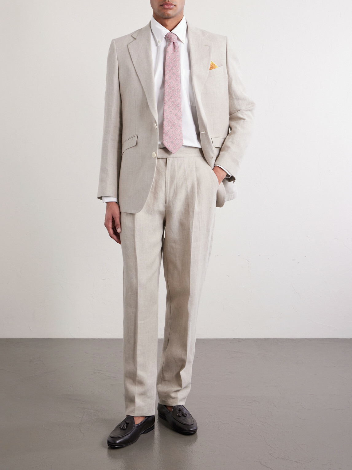 Favourbrook - Cooper Slim-Fit Linen Suit Trousers - Gray