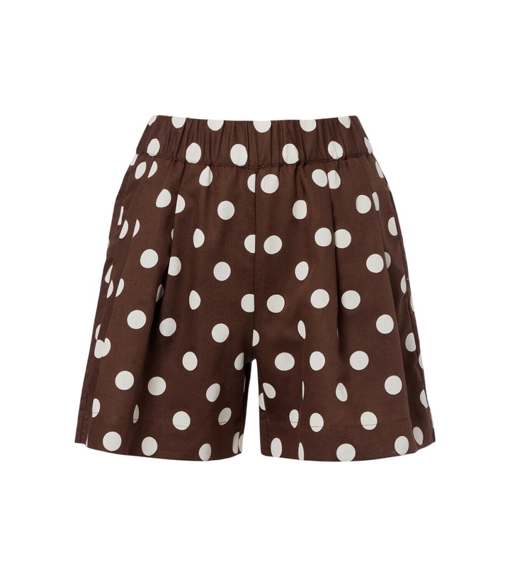 Photo: Asceno Zurich polka-dot linen and cotton shorts