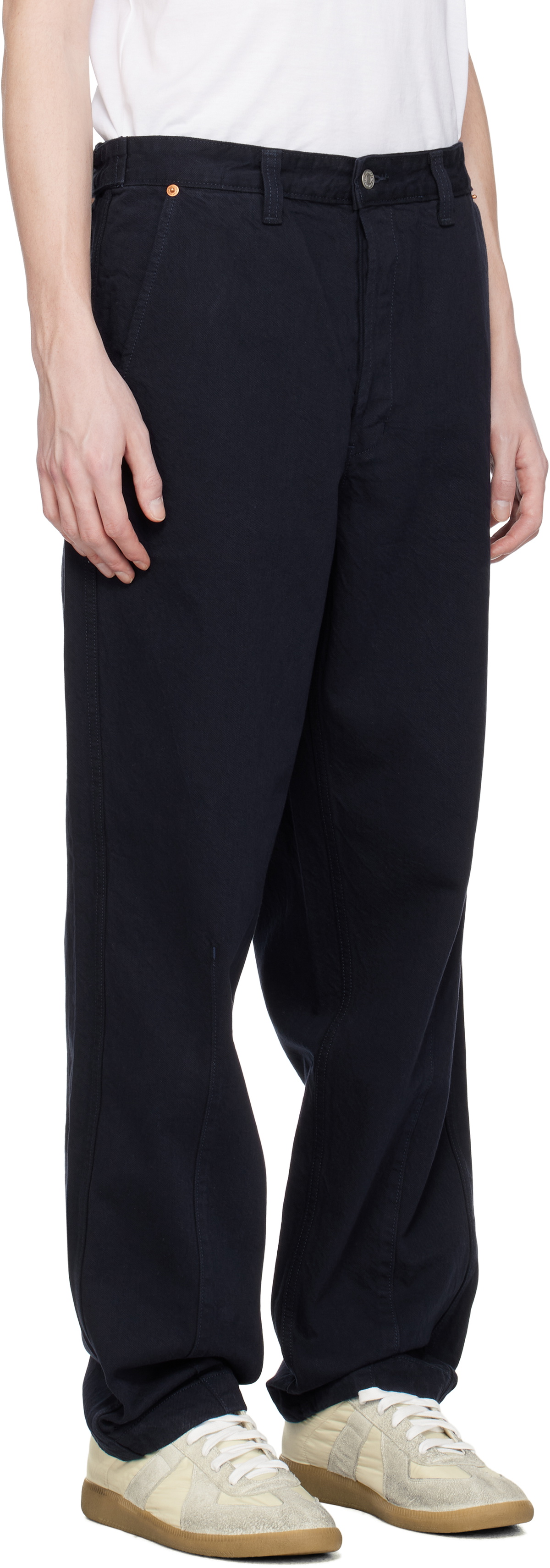 DOCUMENT Navy Non Fade Denim Painter Jeans