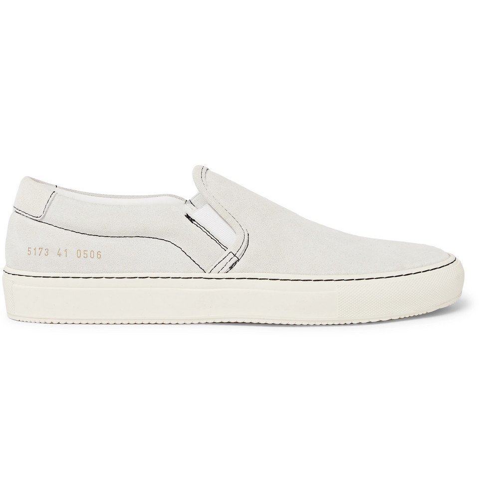Common Projects - Suede Slip-On Sneakers - Men - White
