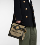 Balmain - B-Buzz 23 leather-trimmed shoulder bag