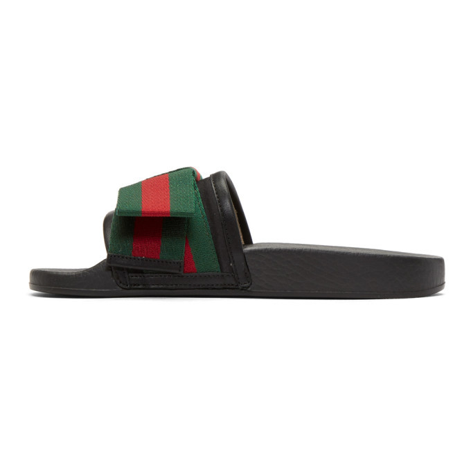 Gucci Black Bow Pool Slides Gucci