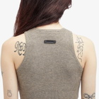 Fear of God ESSENTIALS Women's Waffle Sport Tank Top in Heather Gray