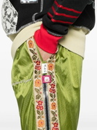 Advisory Board Crystals Green Side Stripe Detailing Chiffon Effect Track Pants
