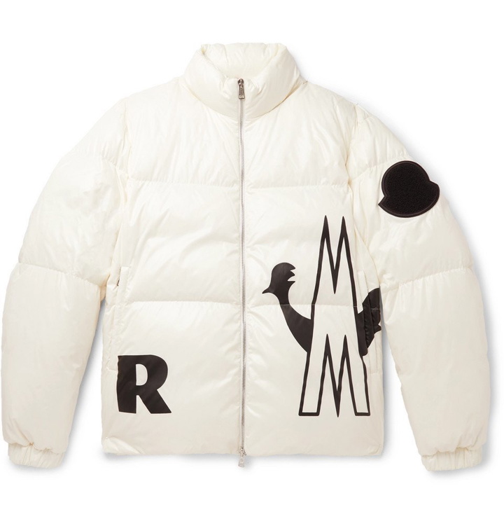 Photo: Moncler - Friesian Printed Quilted Shell Hooded Down Jacket - White