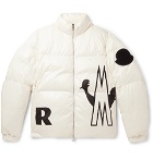 Moncler - Friesian Printed Quilted Shell Hooded Down Jacket - White