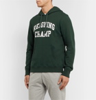 Reigning Champ - Logo-Embroidered Loopback Cotton-Jersey Hoodie - Green