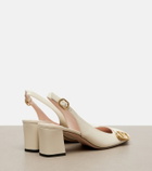 Valentino Garavani Veeside VLogo leather slingback pumps