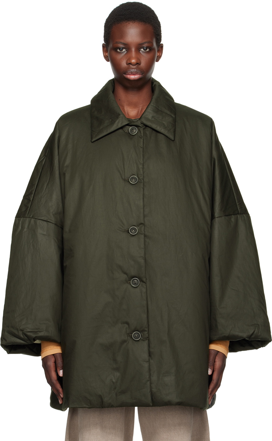 ジャケット・アウター casey casey triangle coat S CASEY/CASEY Black Triangle Coat | REVERSIBLE