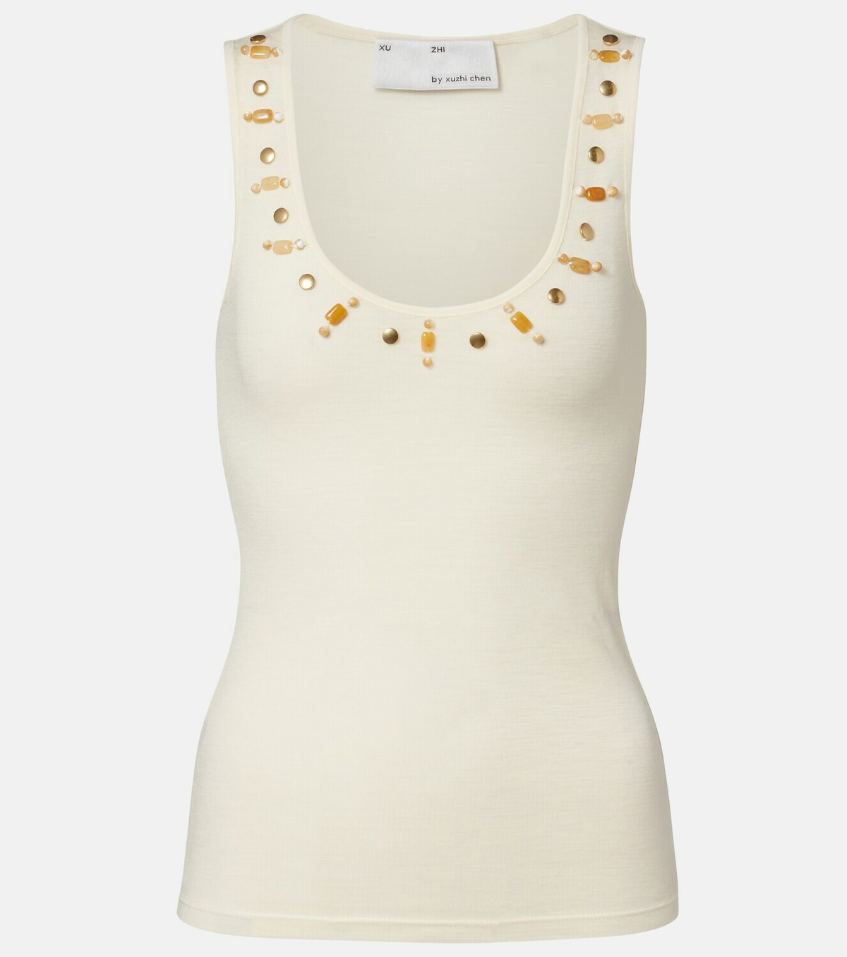 Xu Zhi Beaded wool tank top