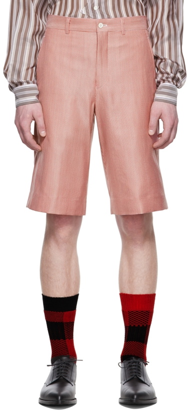 Photo: Comme des Garçons Homme Plus Red Wool Shorts