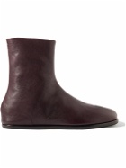 Maison Margiela - Tabi Split-Toe Leather Boots - Burgundy