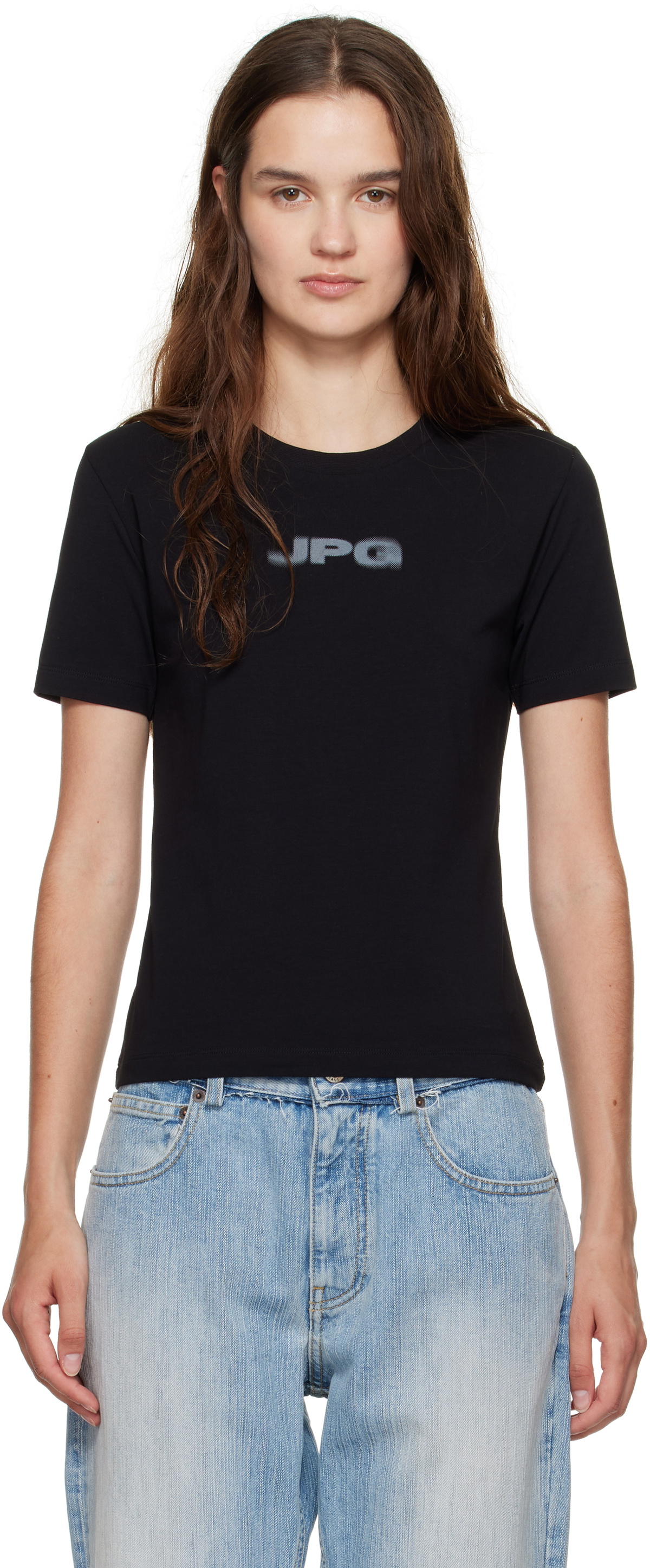 Tシャツ・カットソー JeanPaul GAULTIER 'The Black JPG Baby Tee' T-shirt Tシャツ・カットソー JeanPaul GAULTIER 'The Black JPG Baby