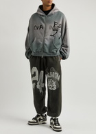 Rivington Roi Rebis Enemy Printed Cotton Sweatpants Black