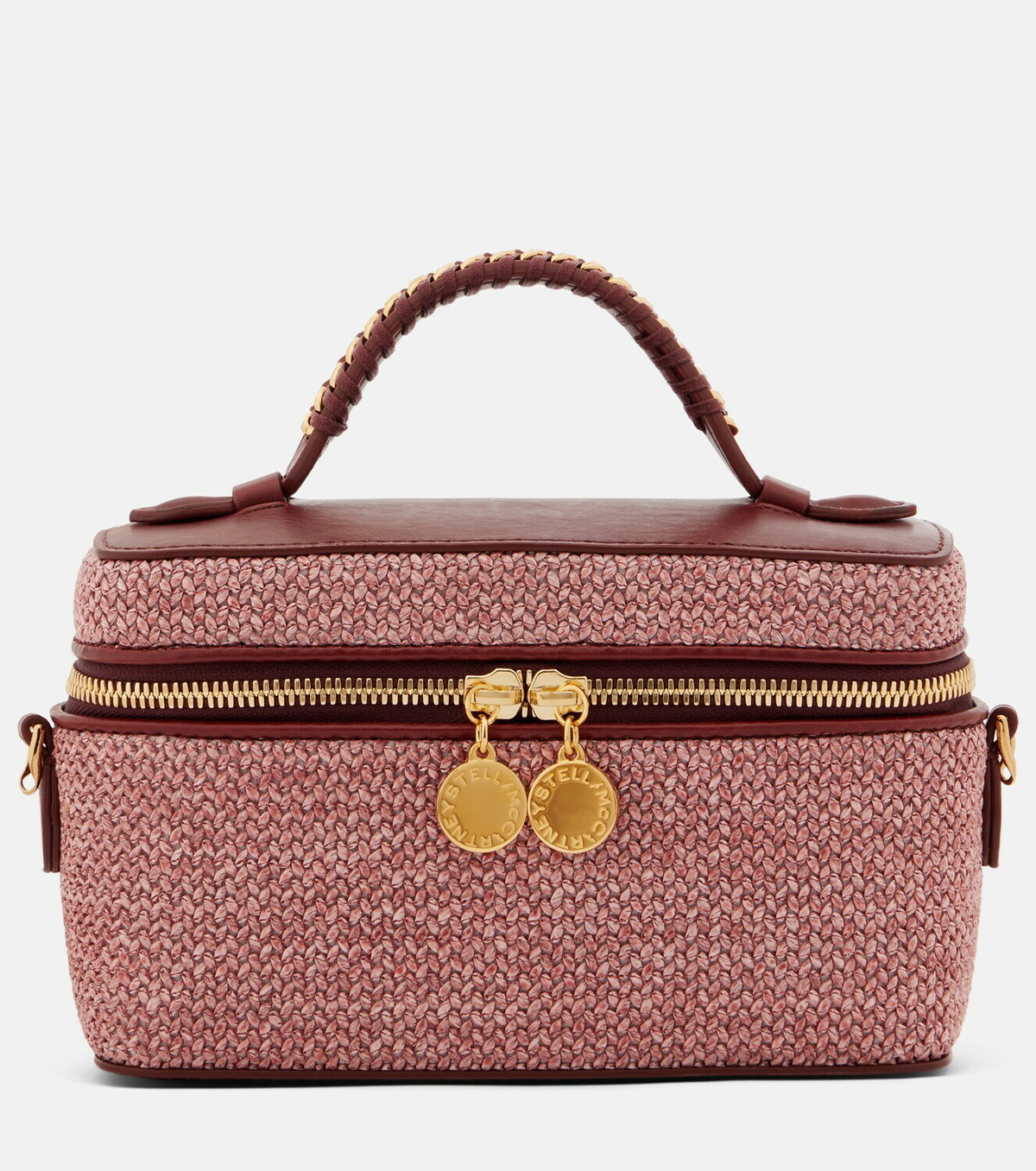 Stella McCartney Falabella raffia-effect vanity bag