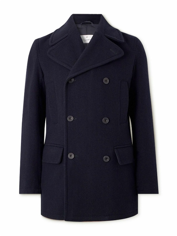 Photo: Kingsman - Double-Breasted Wool Peacoat - Blue