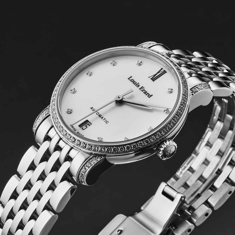 Louis Erard Excellence Automatic Diamond White Dial Ladies Watch 68235FS14.BMA34