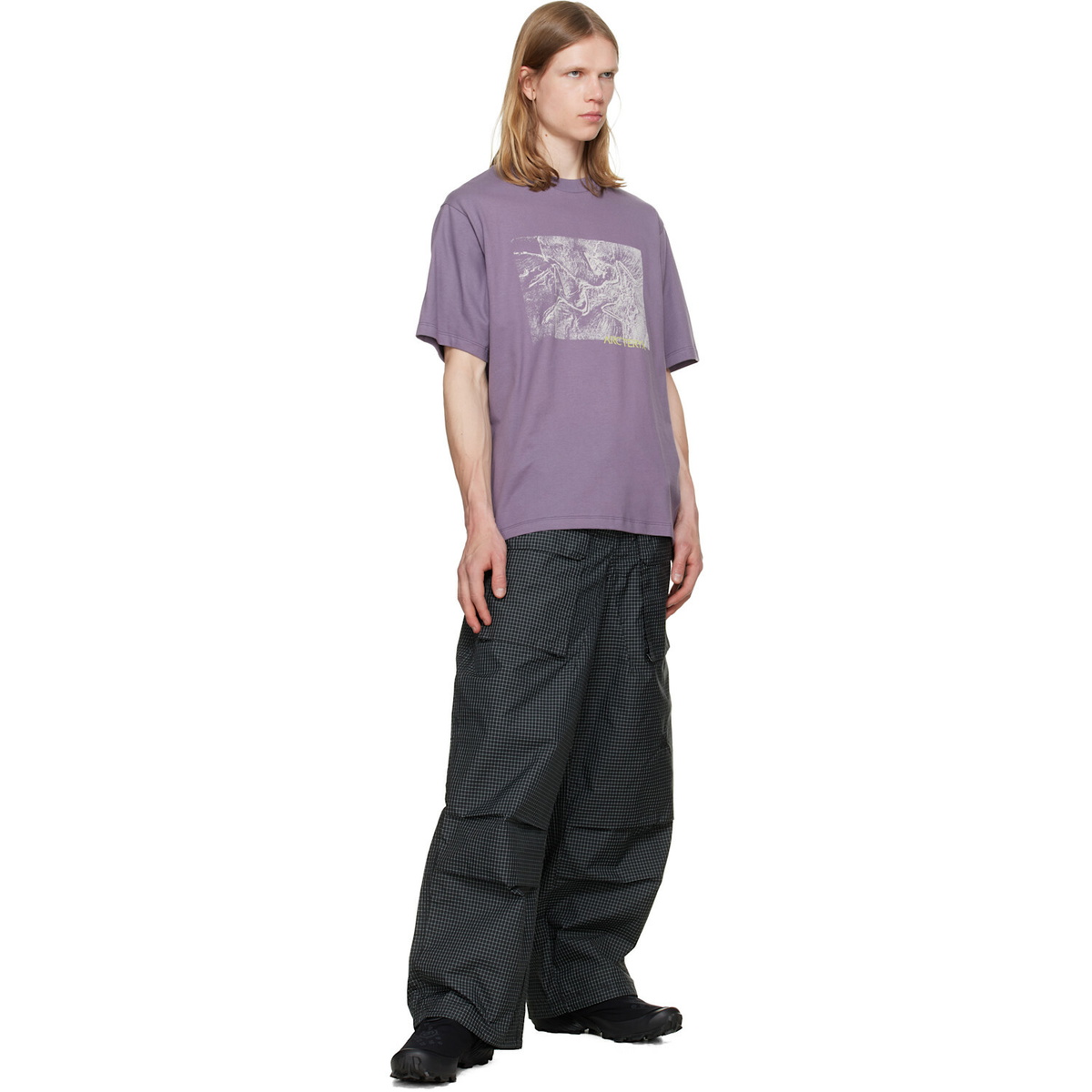 Arc'teryx Purple Kragg Cotton Lithographica S/S T-shirt