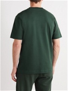 Sunspel - Brushed Cotton-Jersey Mock-Neck T-Shirt - Green