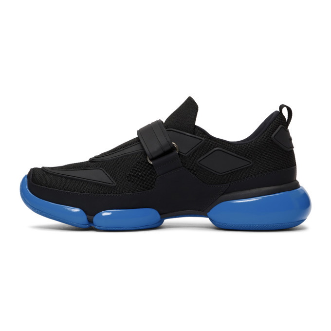 Prada Black and Blue Cloudbust Sneakers Prada