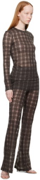 Elleme Brown Check Sweater