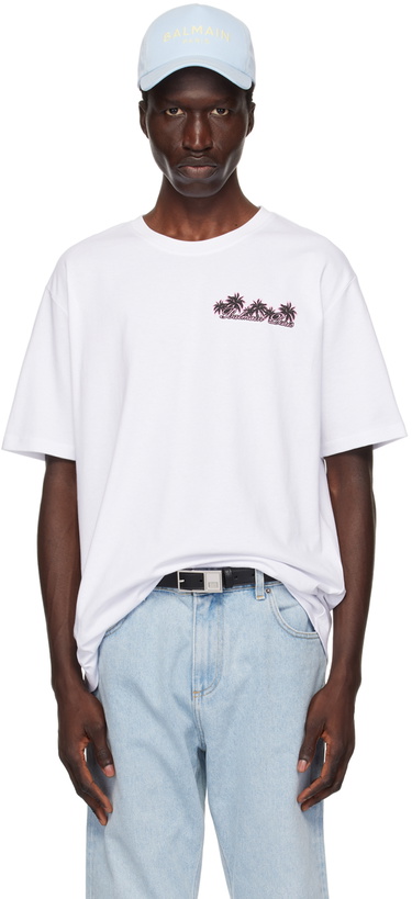 Photo: Balmain White 'Club Balmain' T-Shirt