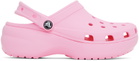 Crocs Pink Classic Platform Clogs