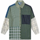 TheOpen Product Women's The Open Product Mixed Check Shirt in Green