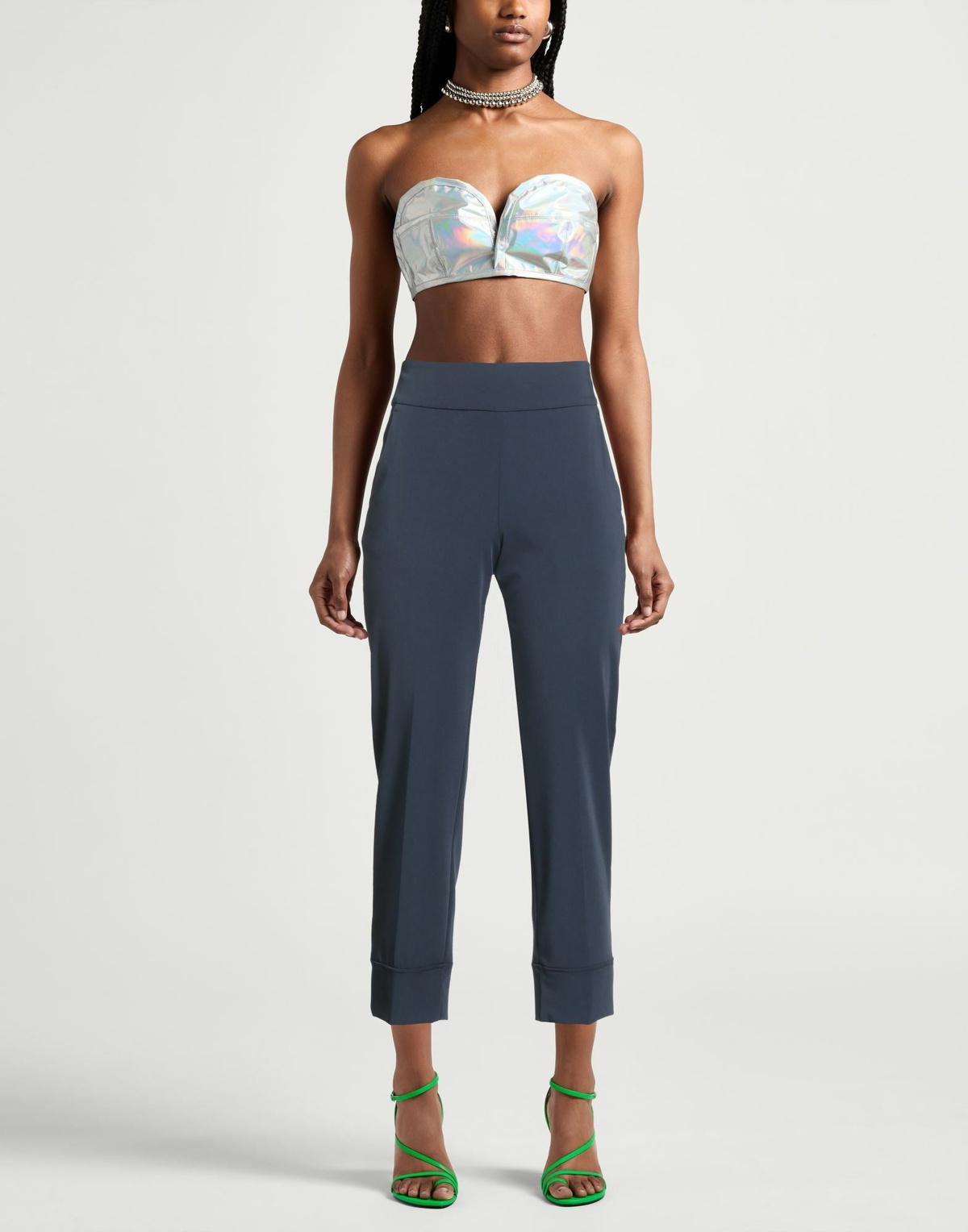 Alessia Santi Womens Pants in Navy