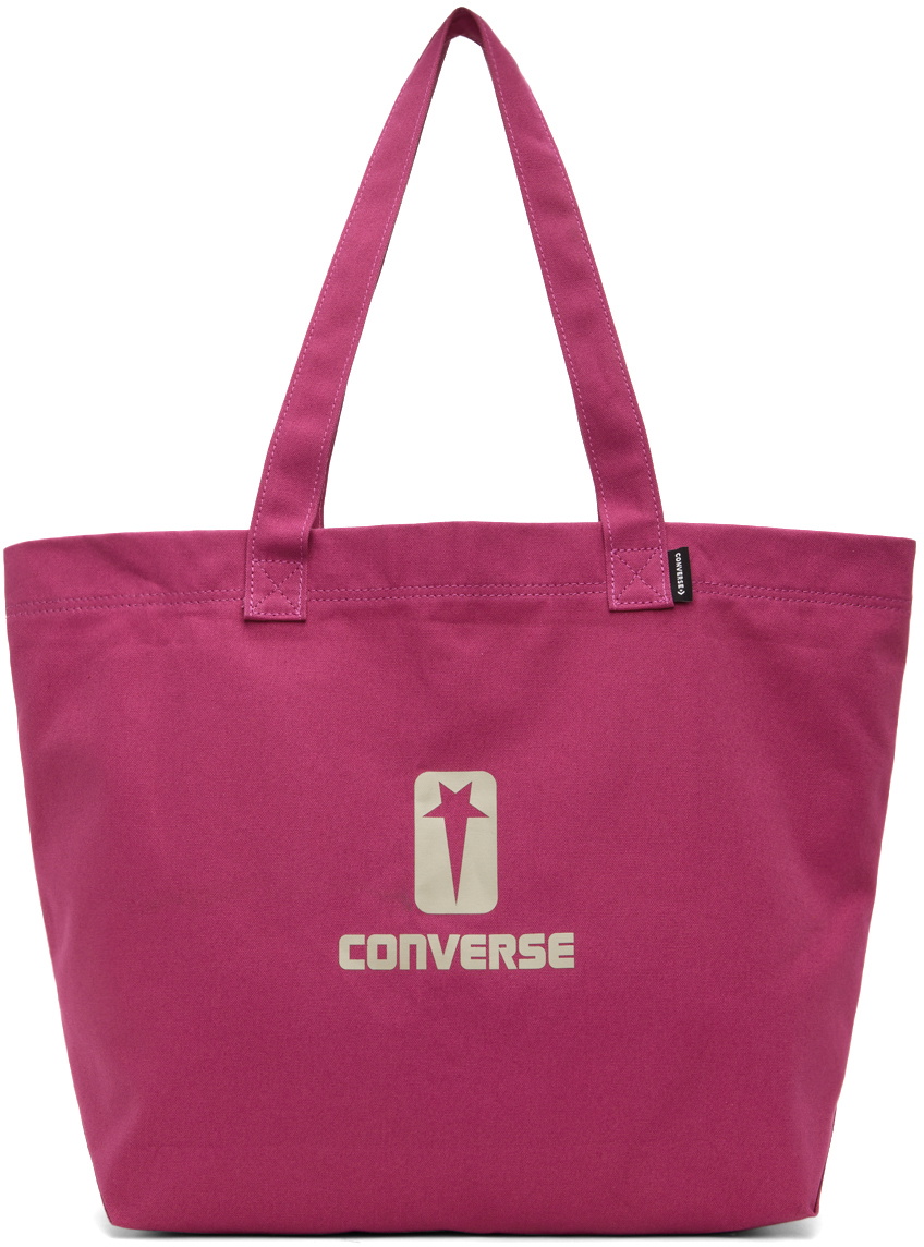 Rick Owens DRKSHDW Pink Converse Edition Logo Tote Rick Owens Drkshdw